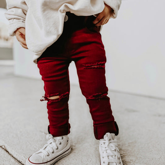 MAROON SUPER SKINNIES | Raxtin clothing co - Raxtin Clothing Co
