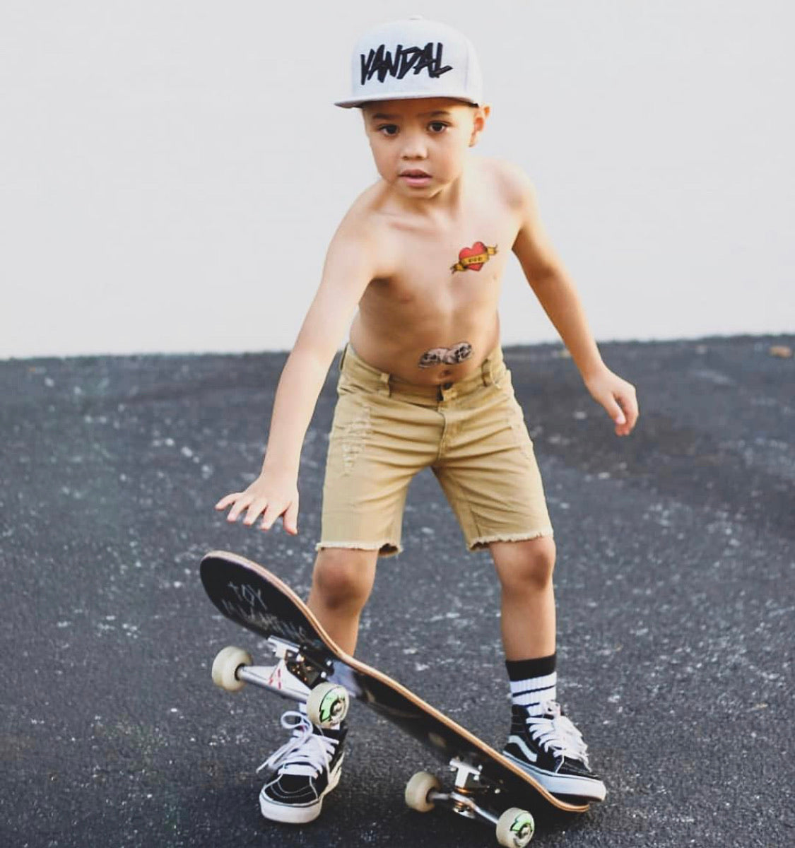 BOYS KHAKI DENIM SHORTS | Raxtin Clothing Co - Love Sick Threads