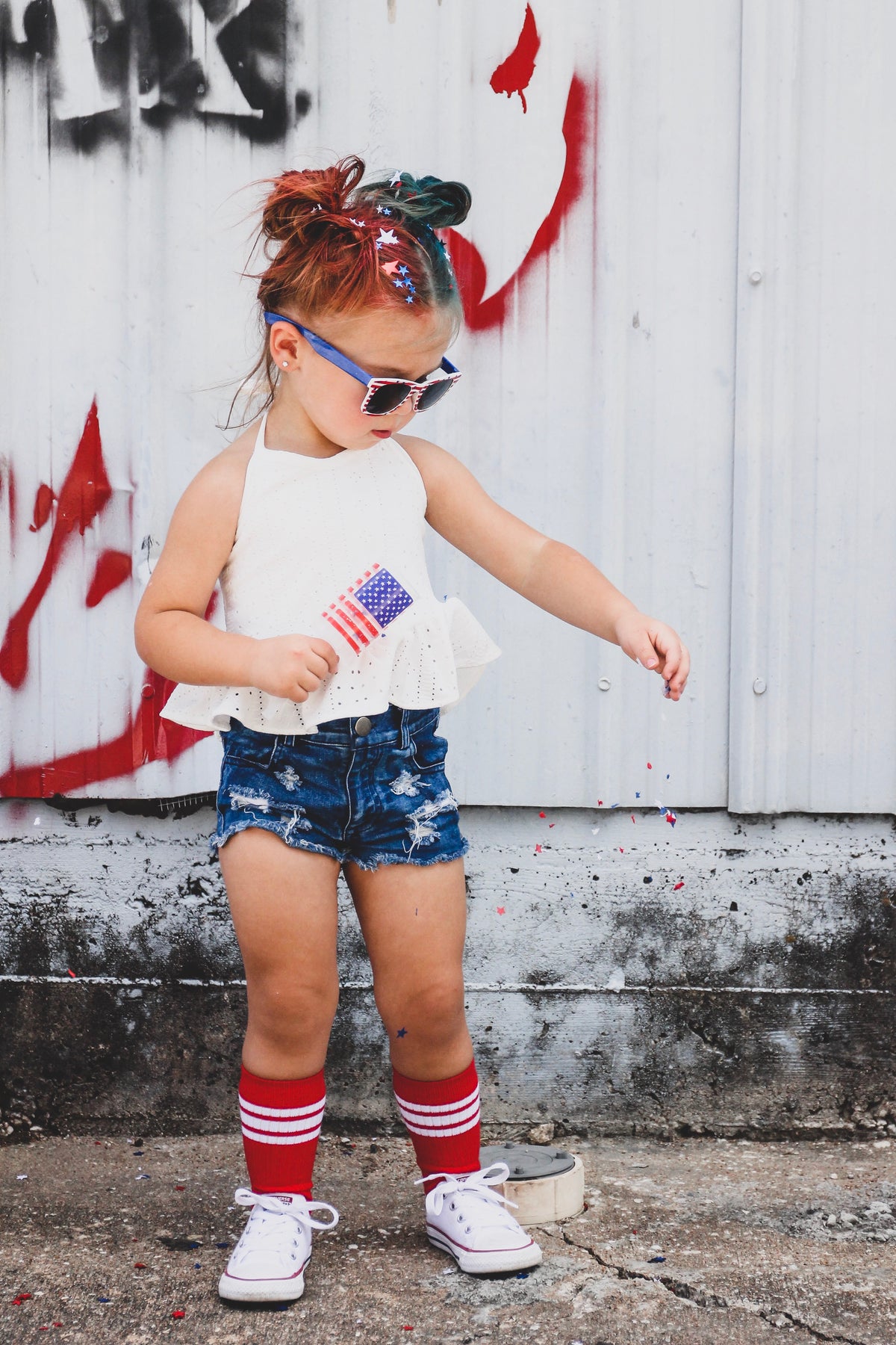 GIRLS DISTRESSED DENIM SHORTS | Raxtin Clothing Co - Love Sick Threads