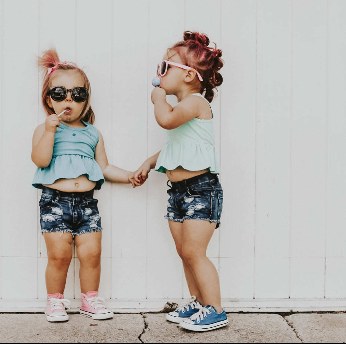GIRLS DISTRESSED DENIM SHORTIES | Raxtin Clothing Co