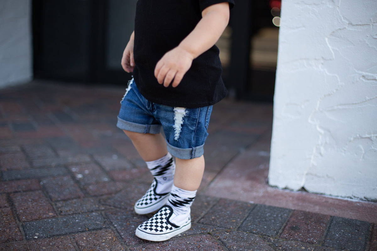 BOYS DISTRESSED DENIM SHORTS | Raxtin Clothing Co - Love Sick Threads