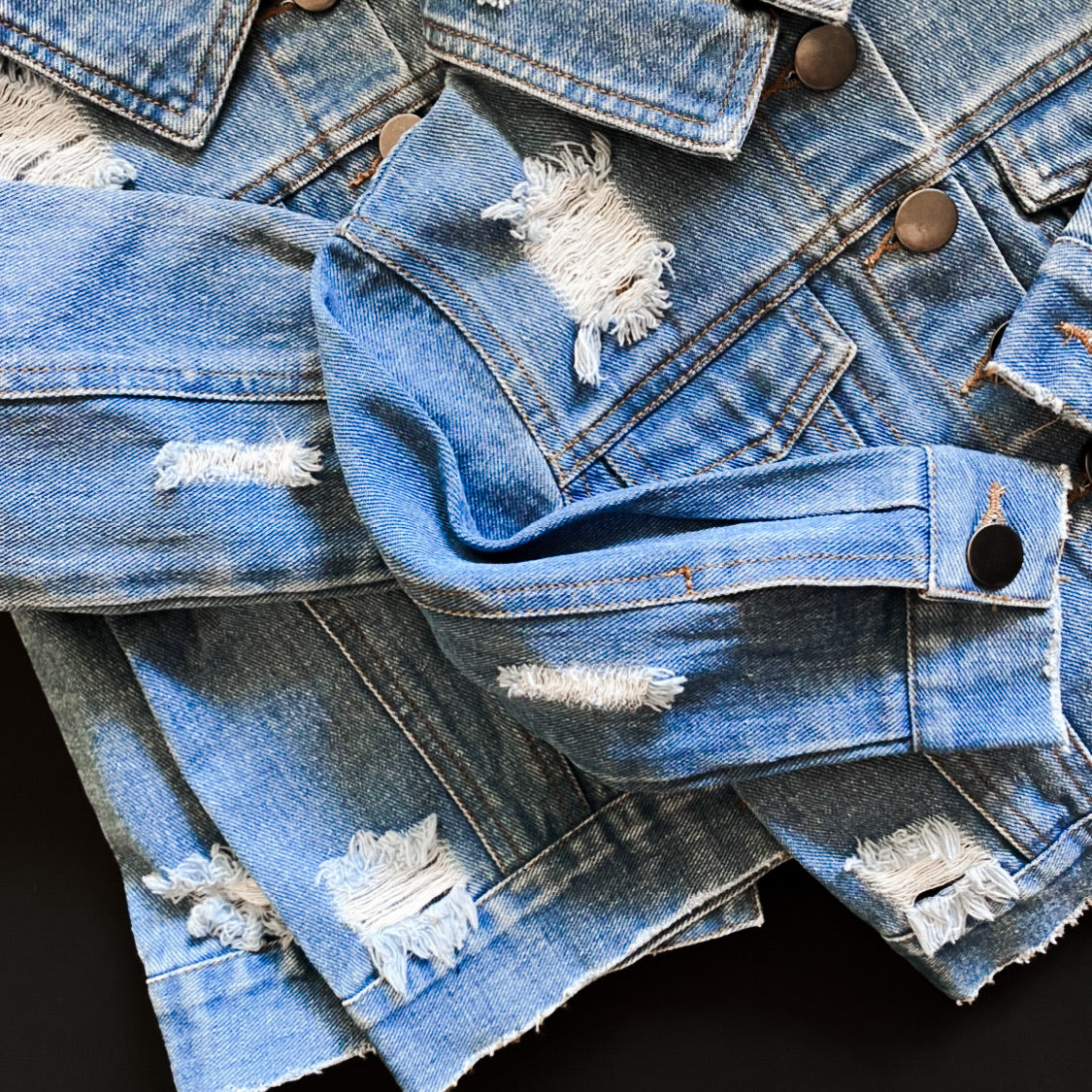Distressed denim jacket | Raxtin clothing co - Love Sick Threads