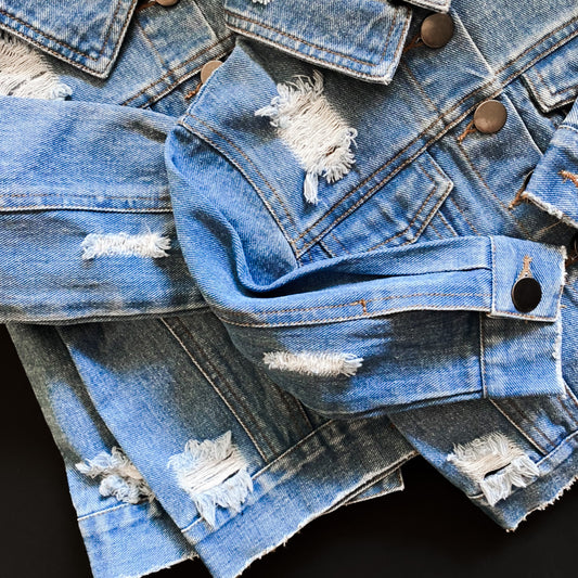 Distressed denim jacket | Raxtin clothing co - Love Sick Threads