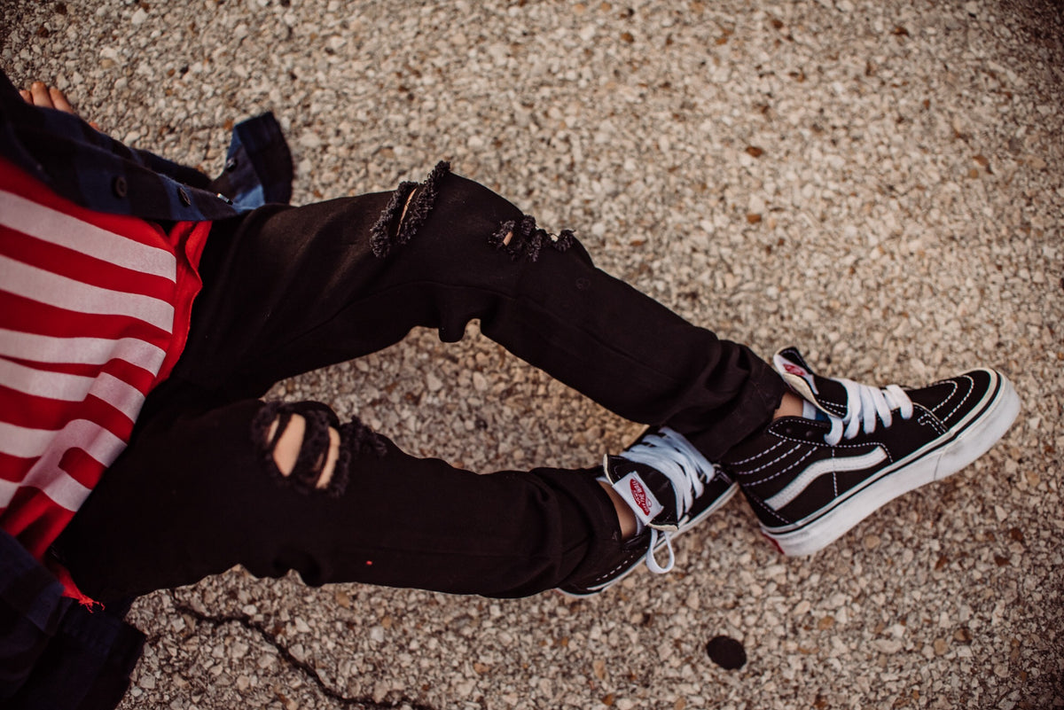 BLACK DISTRESSED DENIM | Raxtin Clothing Co - Love Sick Threads
