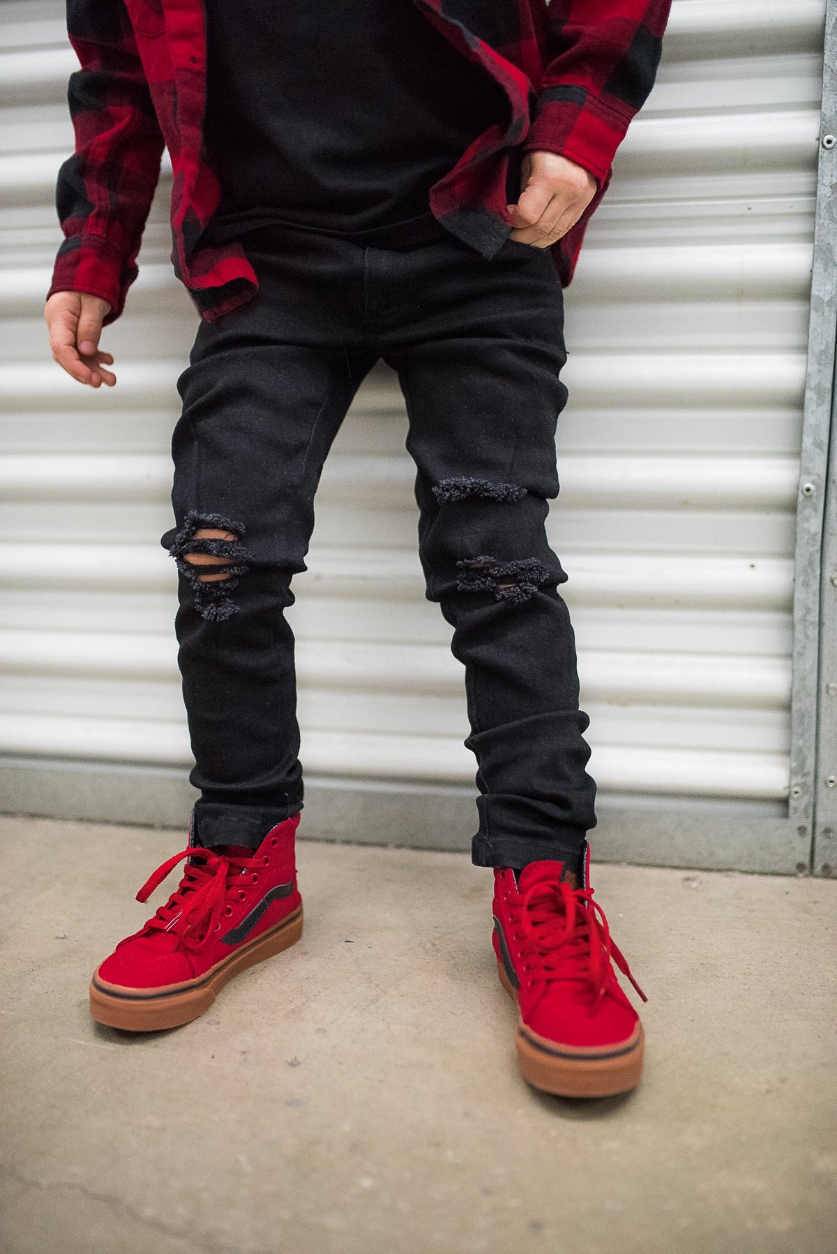 BLACK DISTRESSED DENIM | Raxtin Clothing Co - Love Sick Threads