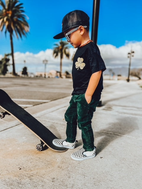 EMERALD GREEN CORDUROY CHINOS | Raxtin clothing co