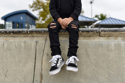 BLACK DISTRESSED DENIM | Raxtin Clothing Co - Love Sick Threads