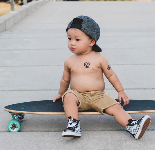 BOYS KHAKI DENIM SHORTS | Raxtin Clothing Co - Love Sick Threads