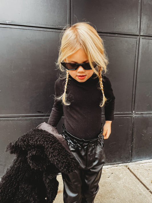 HIGH NECK LONG SLEEVE BODYSUIT | Raxtin clothing co